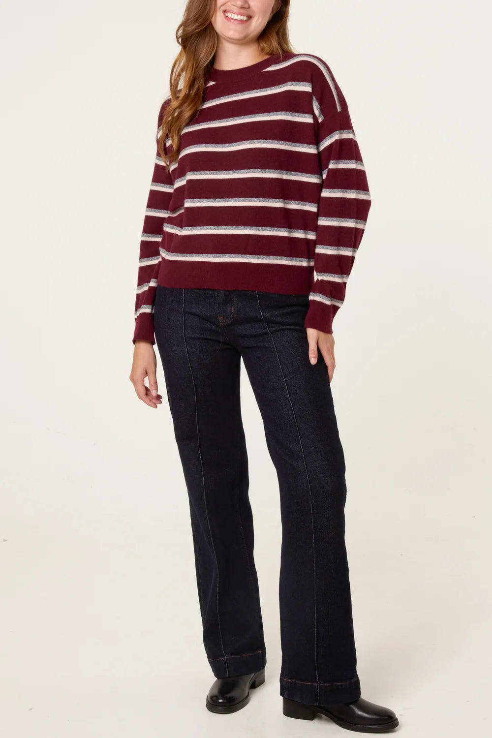 Nova of London Striped Classic Round Neckline Jumper