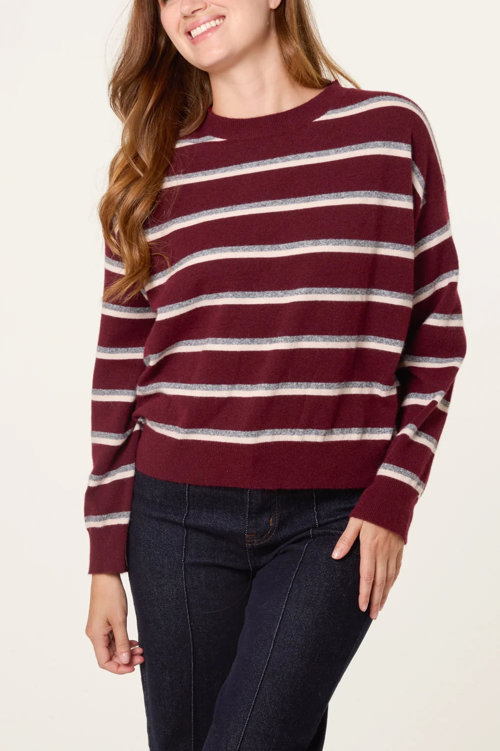 Nova of London Striped Classic Round Neckline Jumper