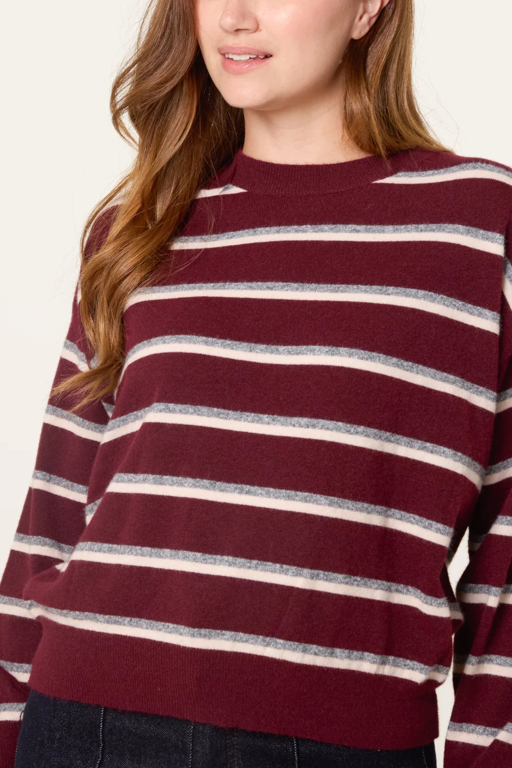 Nova of London Striped Classic Round Neckline Jumper