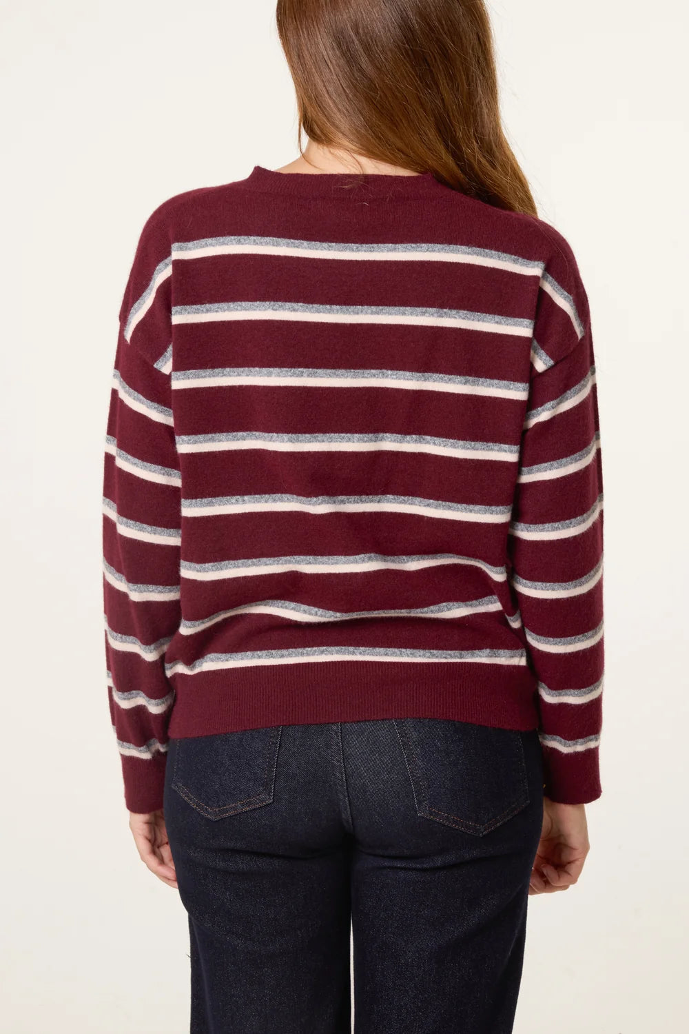 Nova of London Striped Classic Round Neckline Jumper