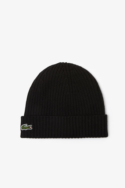 Lacoste Rib Knit Beanie