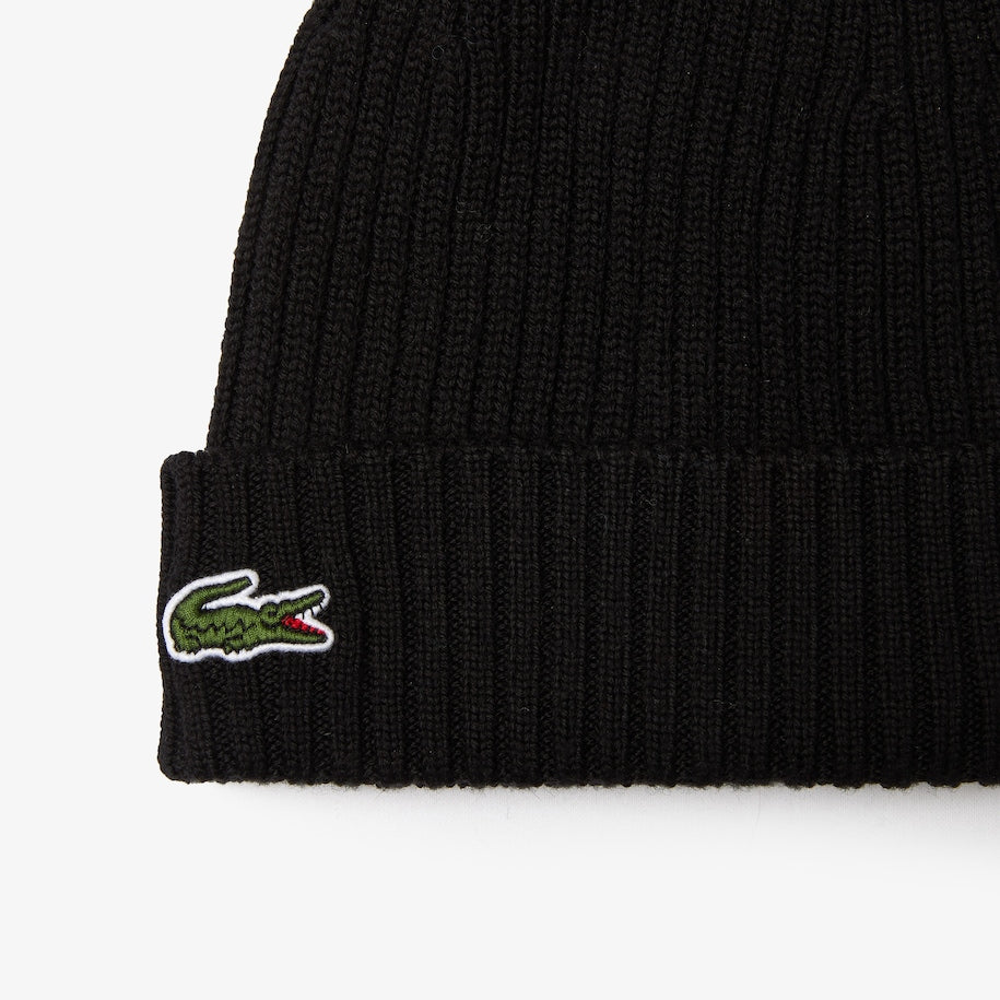 Lacoste Rib Knit Beanie