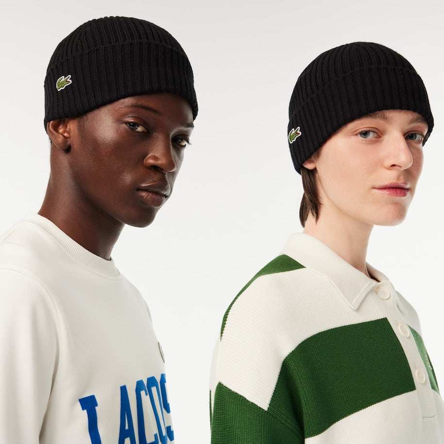 Lacoste Rib Knit Beanie