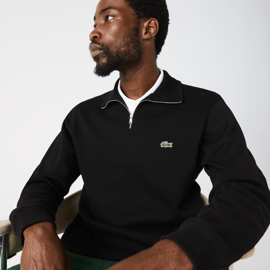 Lacoste High Neck Zipped Interlock Sweatshirt