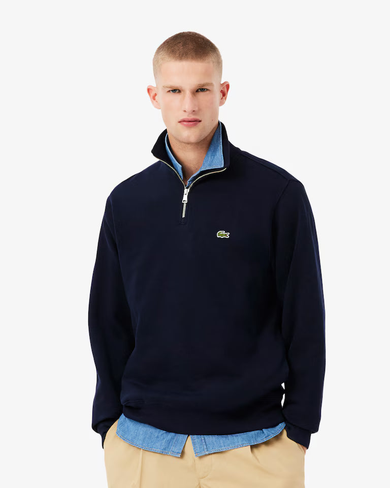 Lacoste Zip-Up High Neck Interlock Sweatshirt