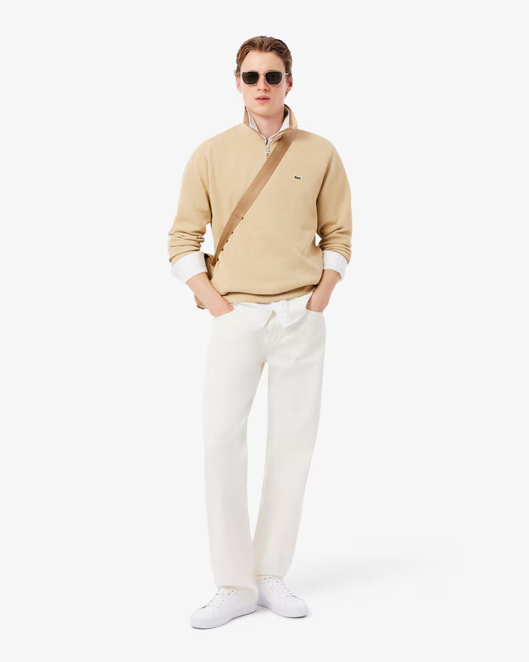 Lacoste Zip-Up High Neck Interlock Sweatshirt