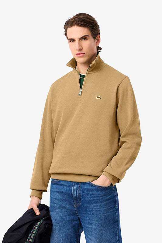 Lacoste Zip-Up High Neck Interlock Sweatshirt