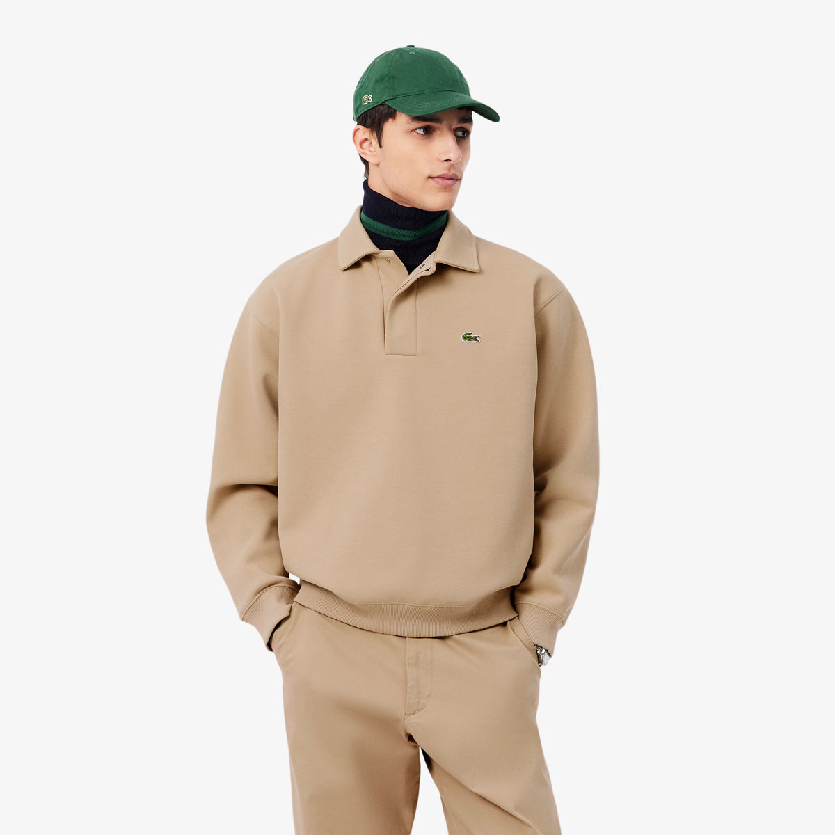 Lacoste Polo Collar Piqué Sweatshirt