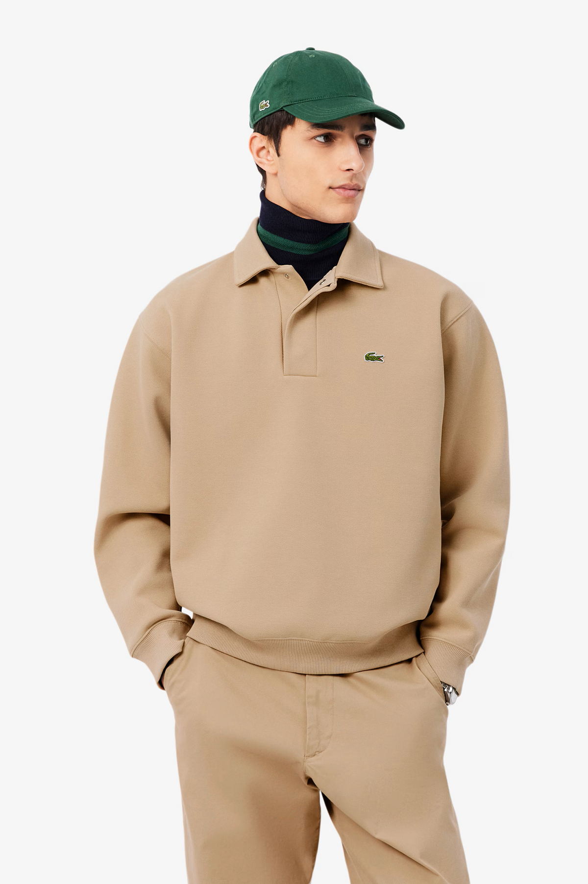 Lacoste Polo Collar Piqué Sweatshirt