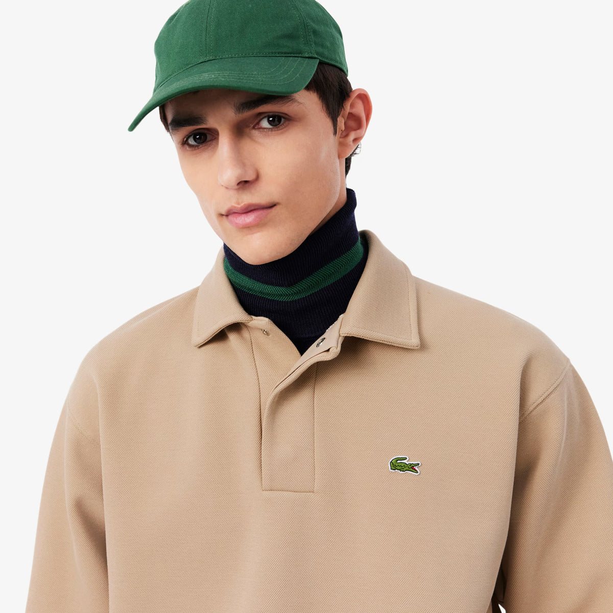 Lacoste Polo Collar Piqué Sweatshirt