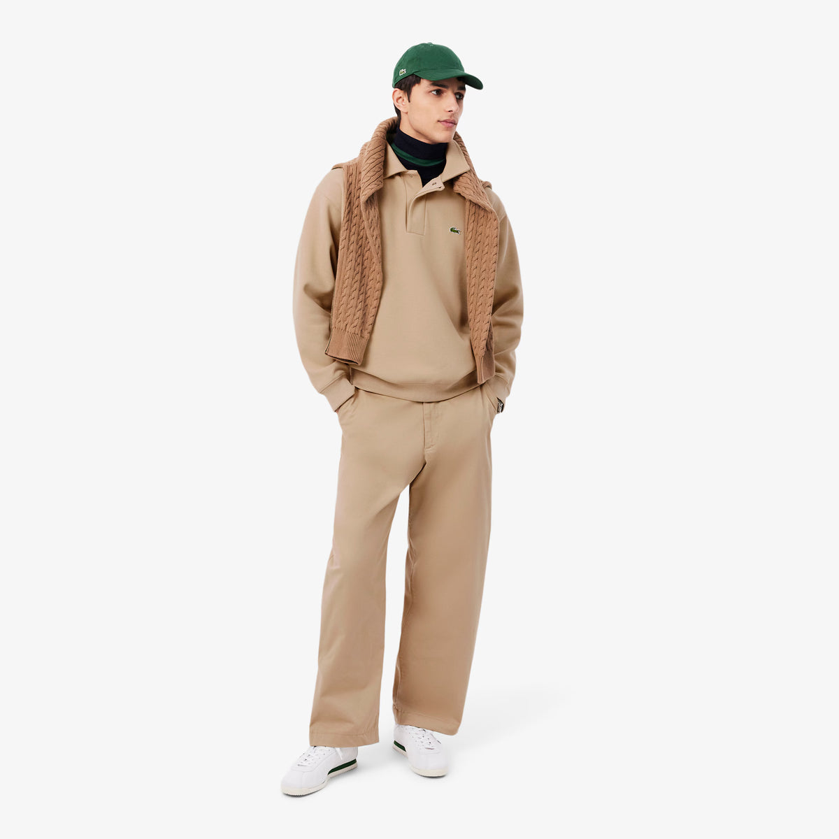 Lacoste Polo Collar Piqué Sweatshirt
