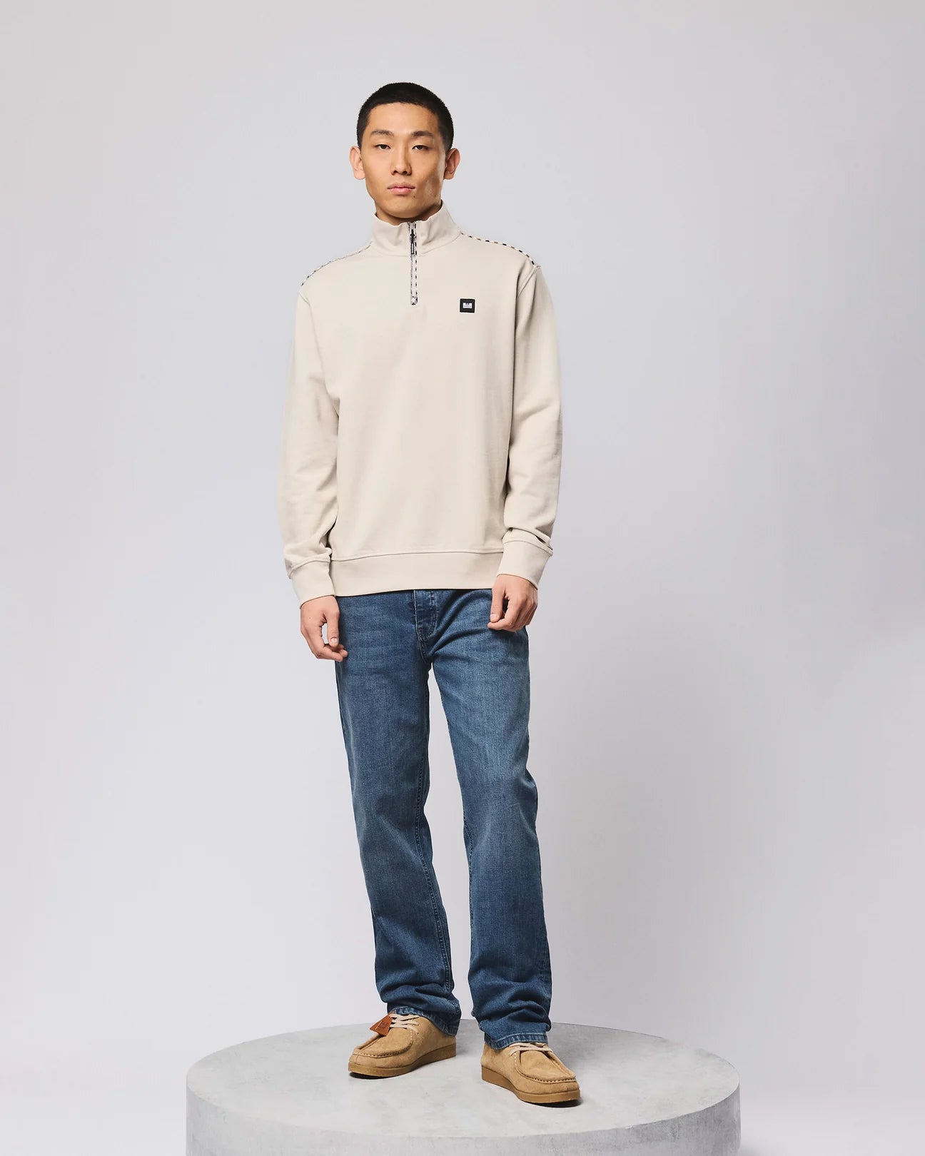 Weekend Offender Matisa Quarter Zip Sweatshirt Cement