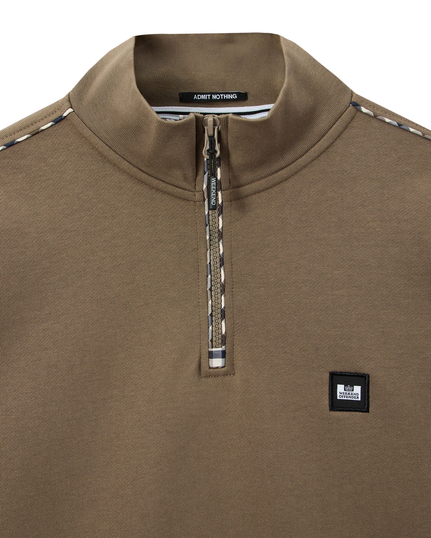 Weekend Offender Matisa Quarter Zip Sweatshirt Tobacco Brown