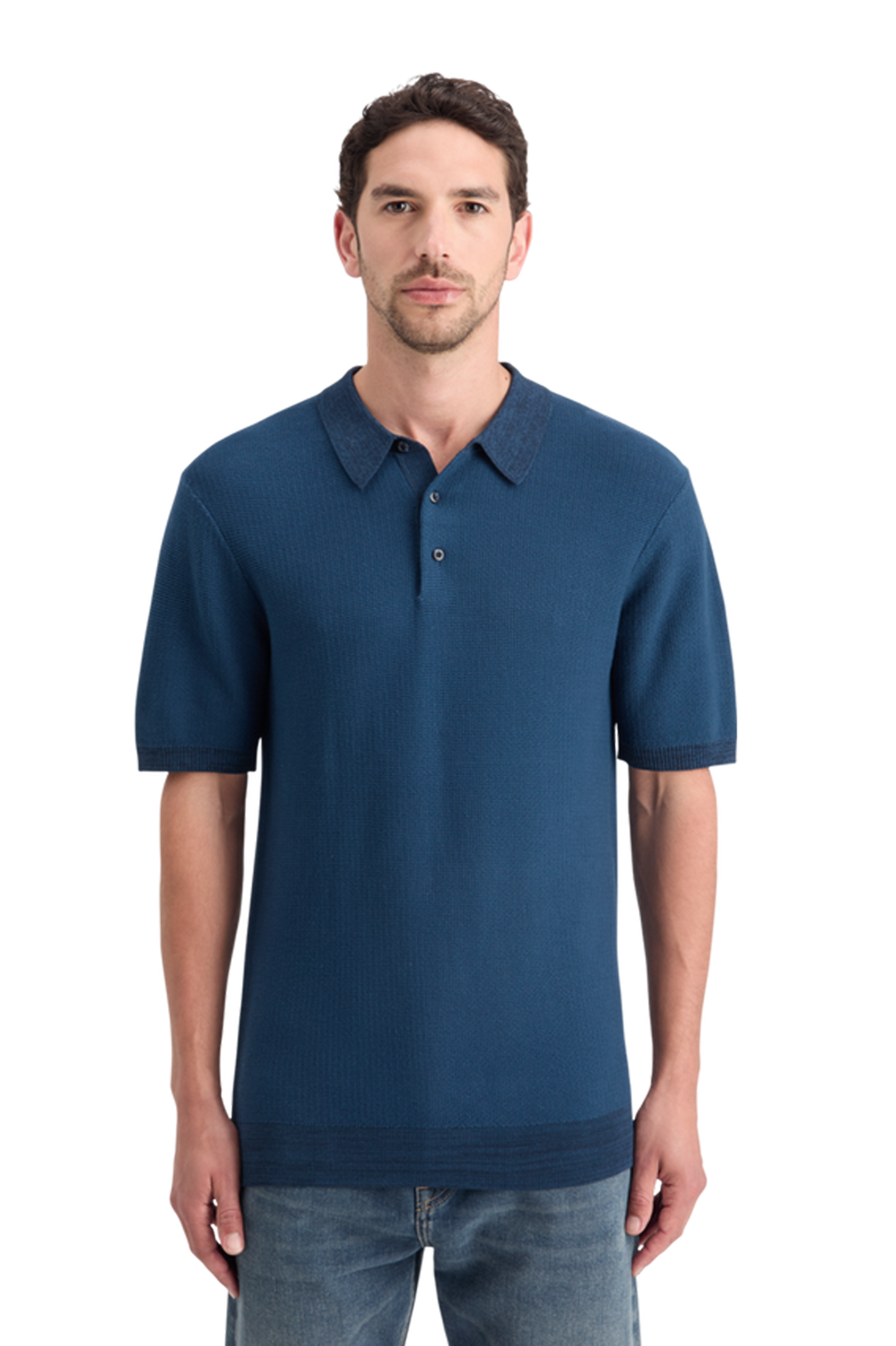 Scotch & Soda Men's Structured Knit Polo Shirt