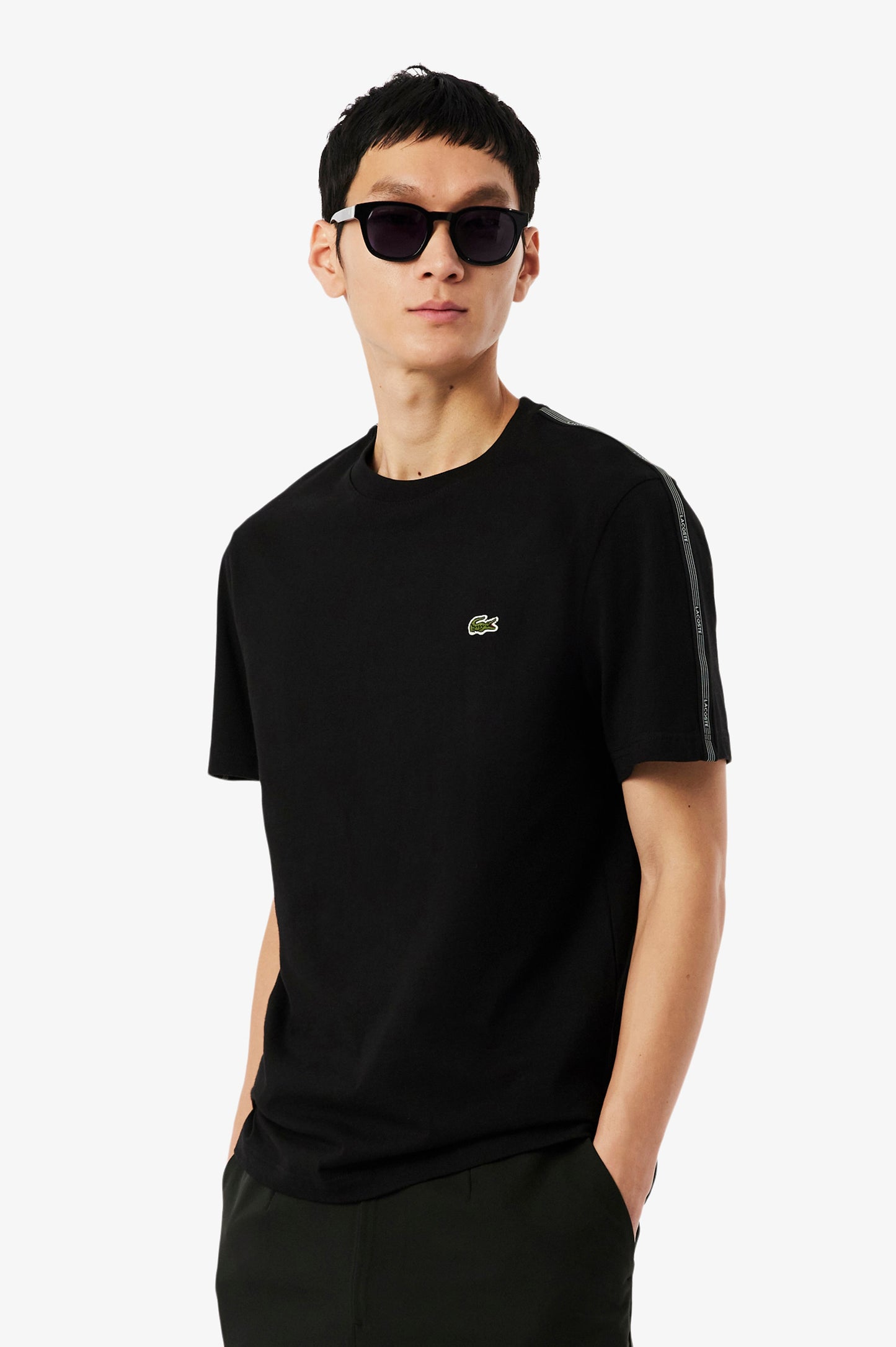 Lacoste Branded Stripe Band T-shirt