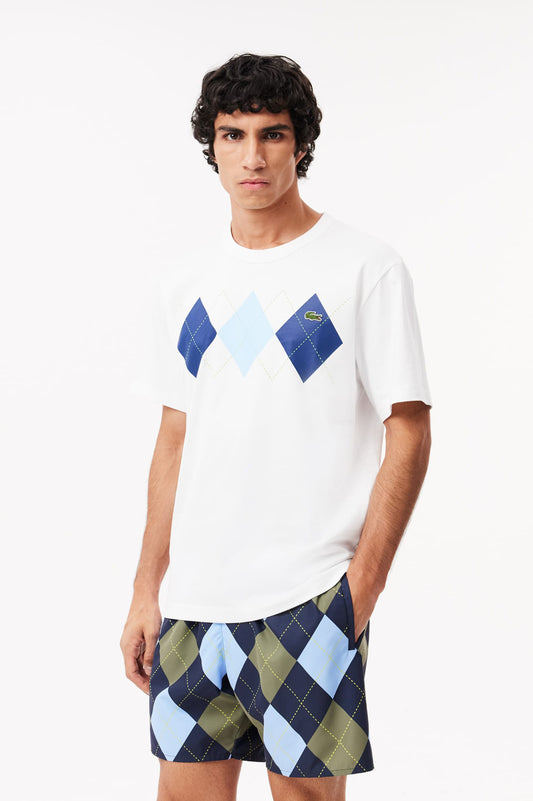 Lacoste Heavy Cotton Argyle Print T-shirt