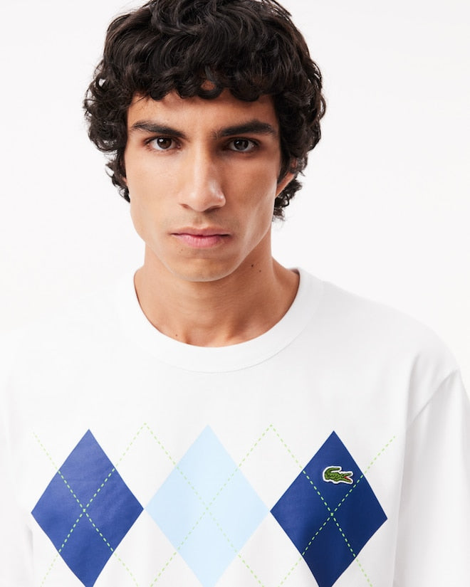 Lacoste Heavy Cotton Argyle Print T-shirt