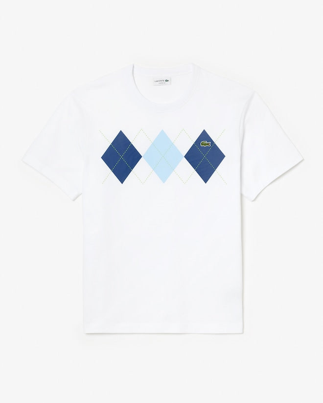 Lacoste Heavy Cotton Argyle Print T-shirt