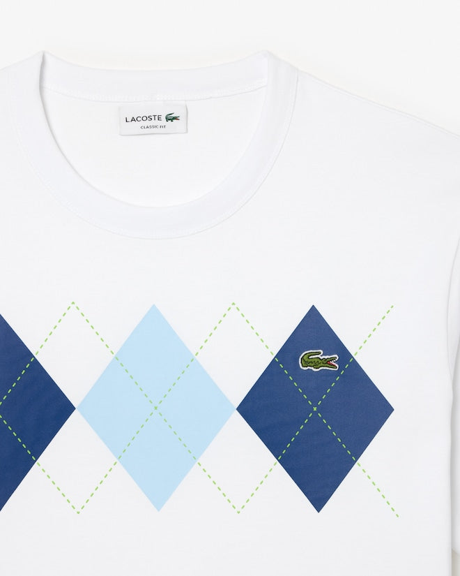 Lacoste Heavy Cotton Argyle Print T-shirt