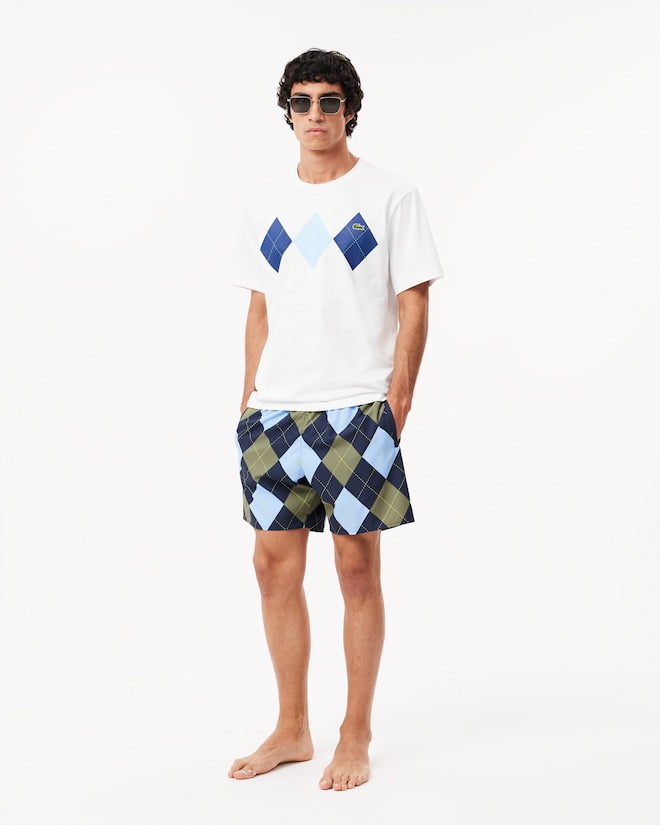 Lacoste Heavy Cotton Argyle Print T-shirt