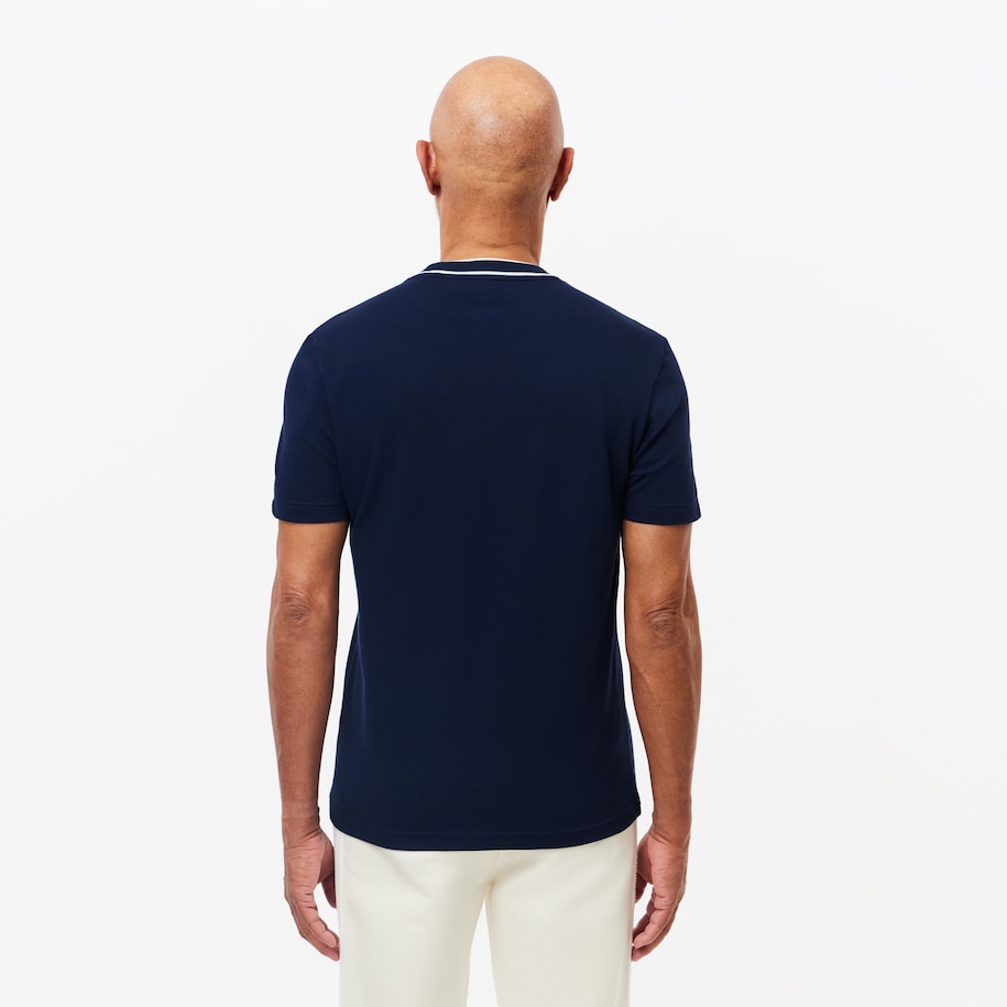 Lacoste Piqué Stripe Collar T-shirt