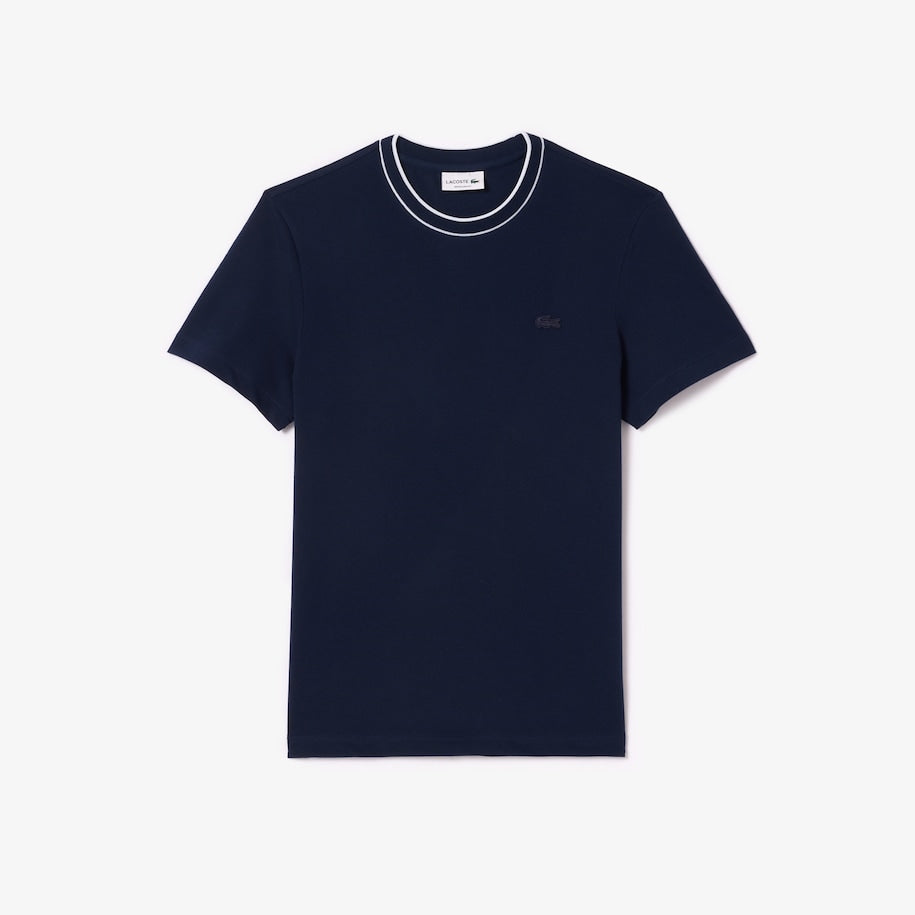 Lacoste Piqué Stripe Collar T-shirt