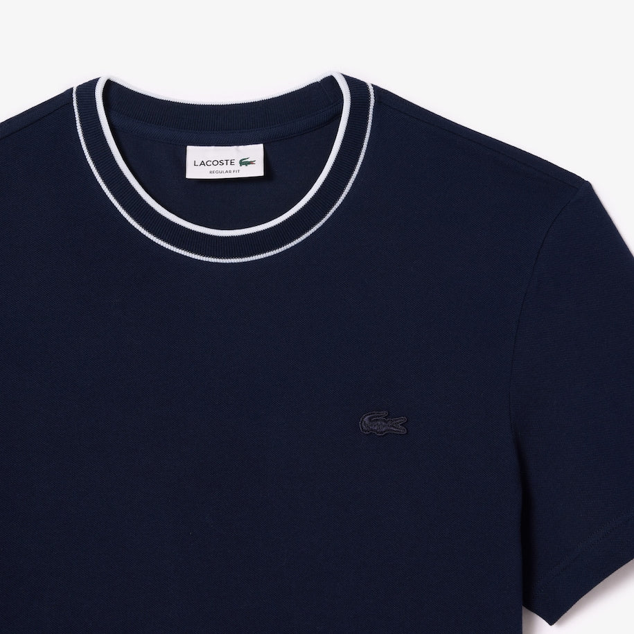 Lacoste Piqué Stripe Collar T-shirt