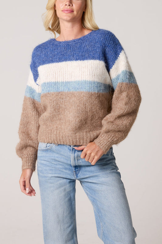 Nova of London Colour Block Knit Jumper