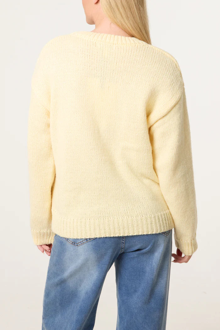 Nova of London Flocking Daisy Knitted Jumper