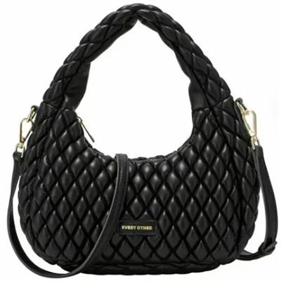 Every Other Quilted Crossbody Bag Black