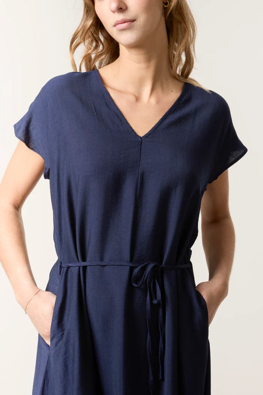 Nova of London Front Slit Tie Belt Dress