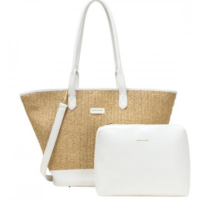Every Other Bags Straw Grab Bag White