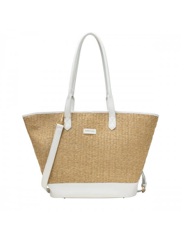 Every Other Bags Straw Grab Bag White