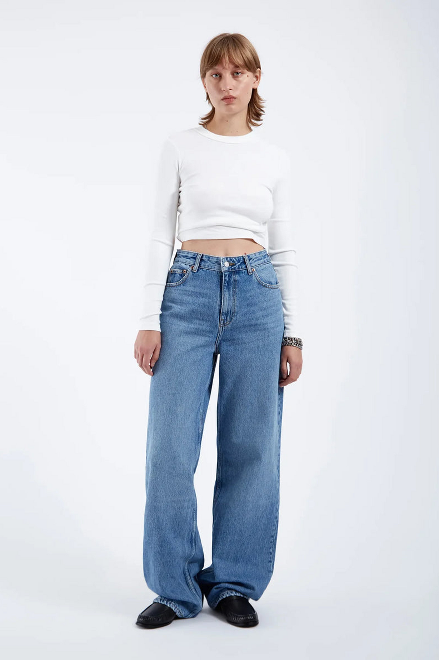 Dr. Denim Donna High Relaxed - Stream Sky Used