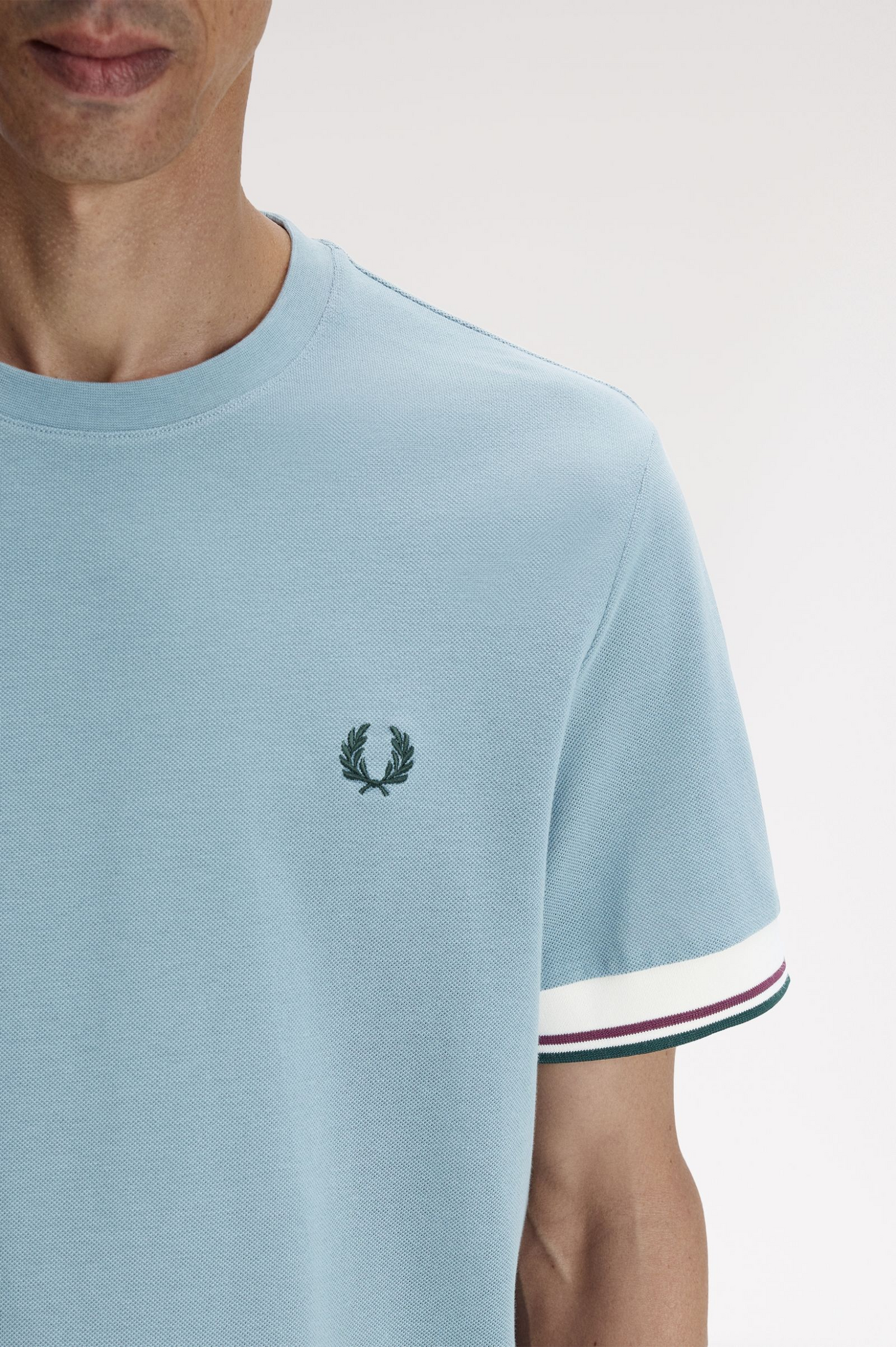 Fred Perry Twin Tipped Cuff T-Shirt (Stockport Blue)