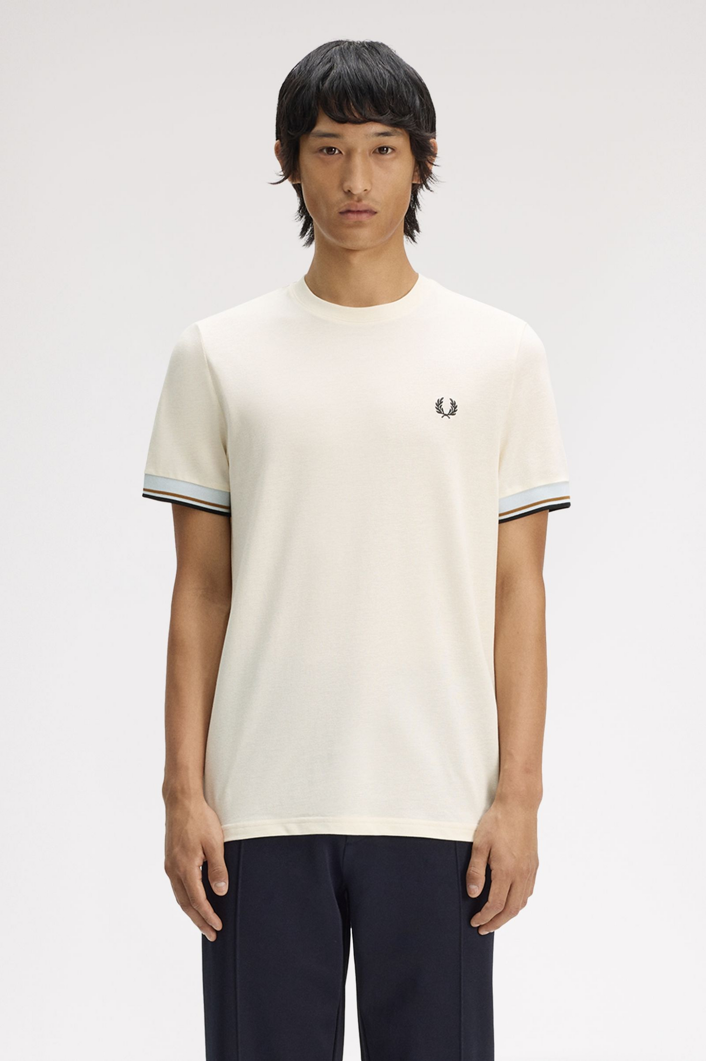 Fred Perry Twin Tipped Cuff T-Shirt (Ecru)