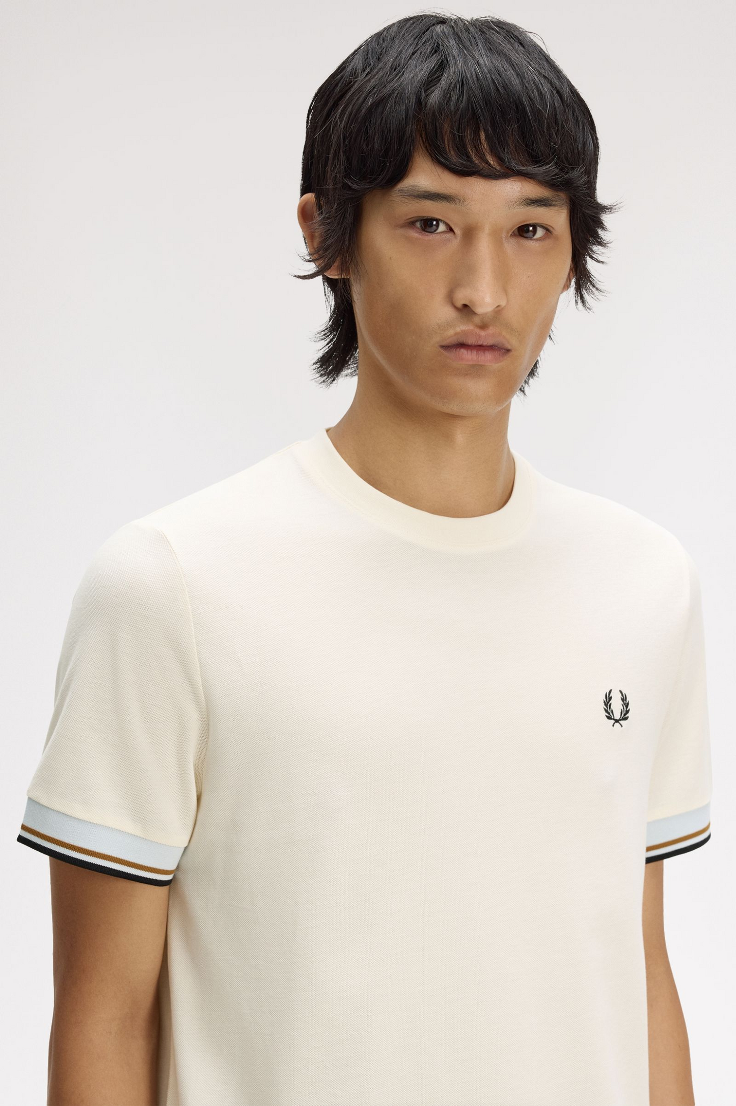 Fred Perry Twin Tipped Cuff T-Shirt (Ecru)