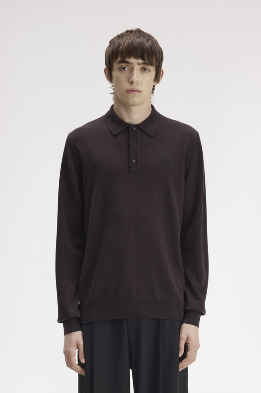 Fred Perry Long Sleeve Knitted Shirt K4535