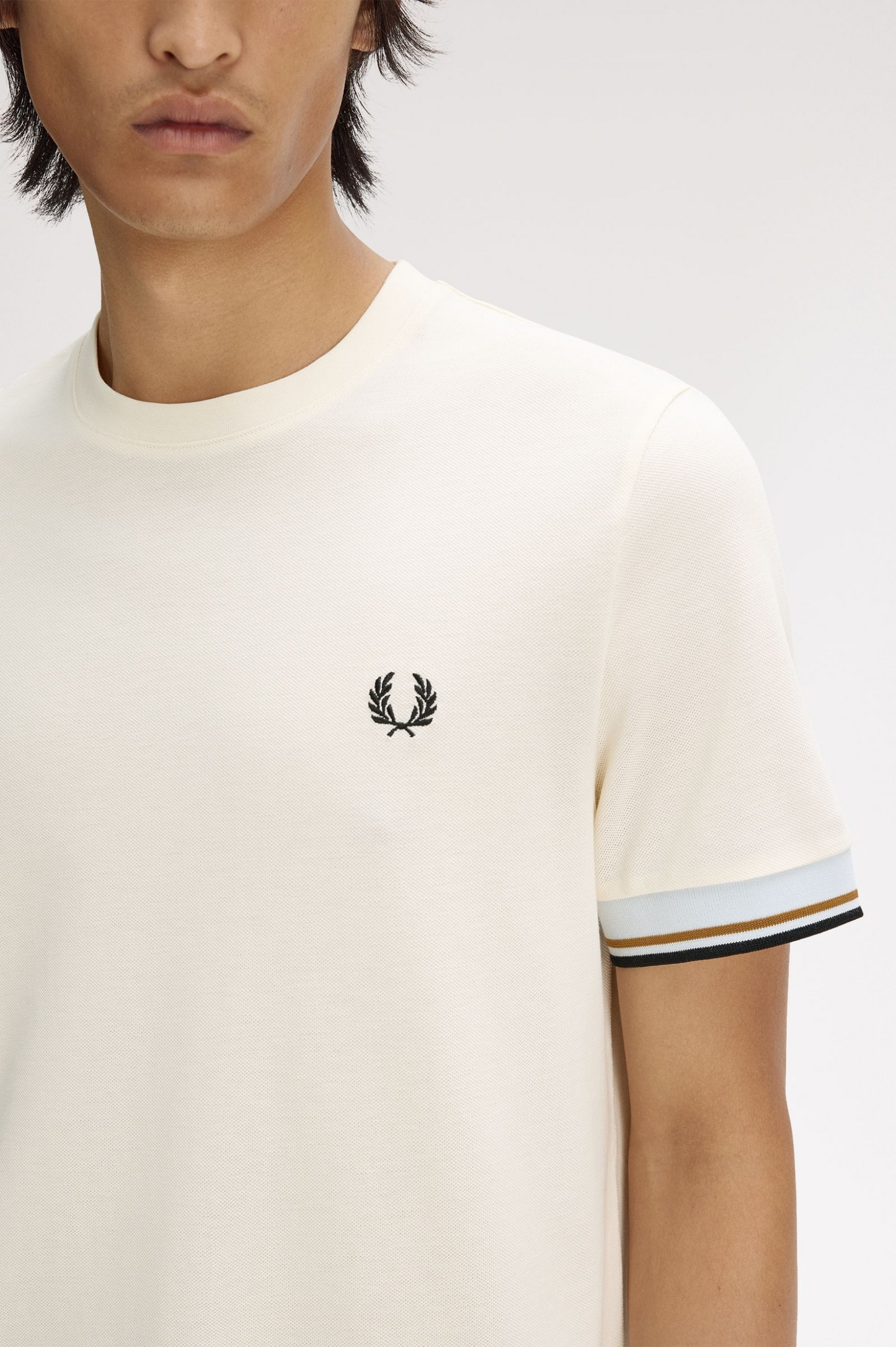 Fred Perry Twin Tipped Cuff T-Shirt (Ecru)