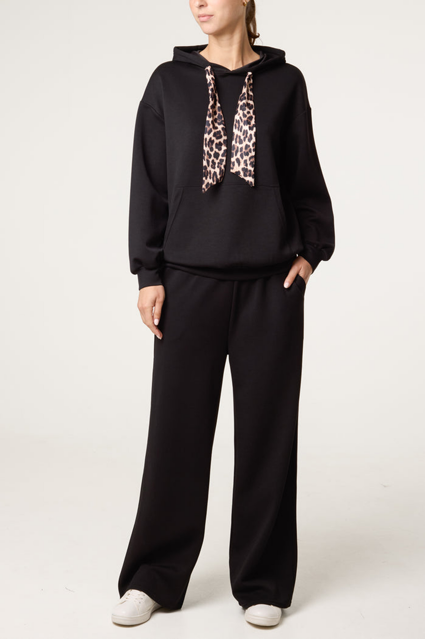 Nova of London Hooded Leopard Tie + Pant Set