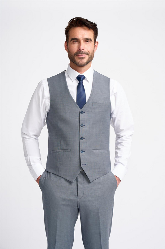 Cavani Bond Wool Rich Puppy Tooth Waistcoat