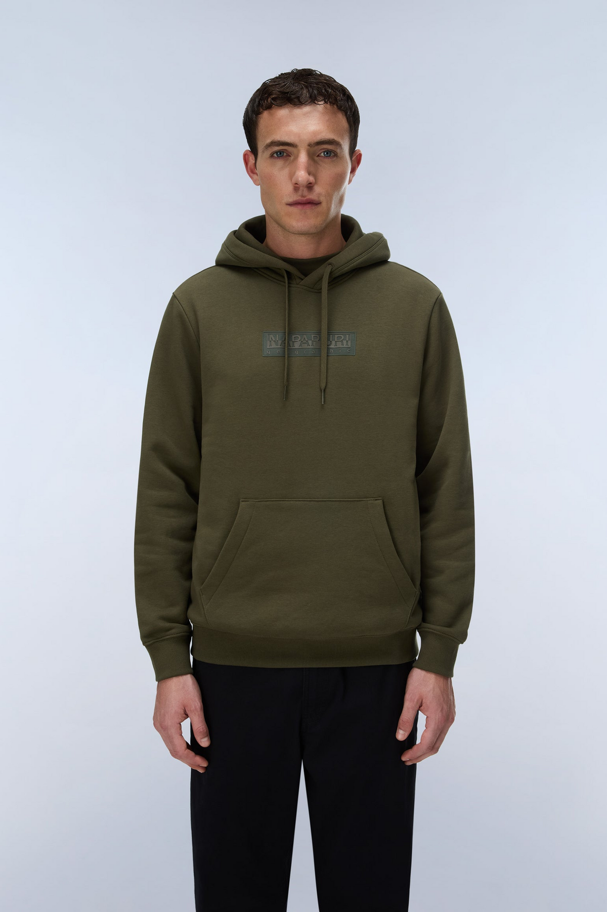 Napapijri Box Logo Hoodie Olive