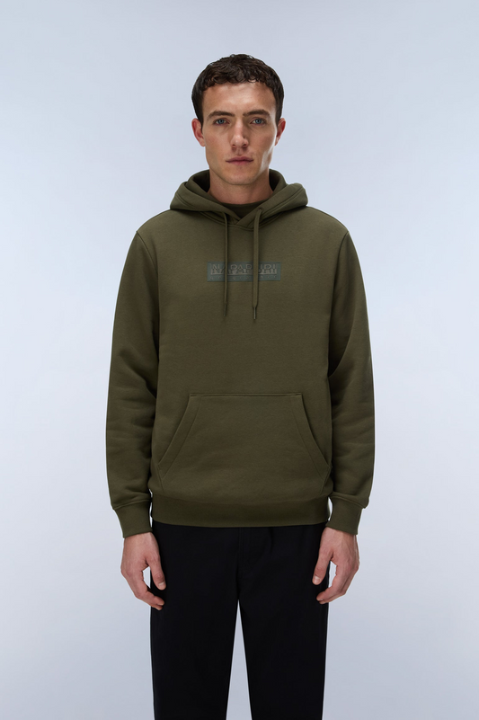 Napapijri Box Logo Hoodie Olive