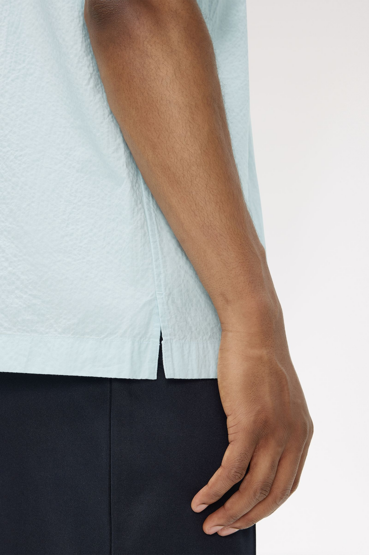 Fred Perry Seersucker Revere Collar Shirt M2471