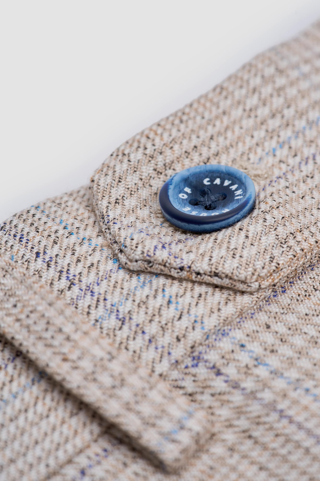 Cavani Caridi Beige Check Trousers