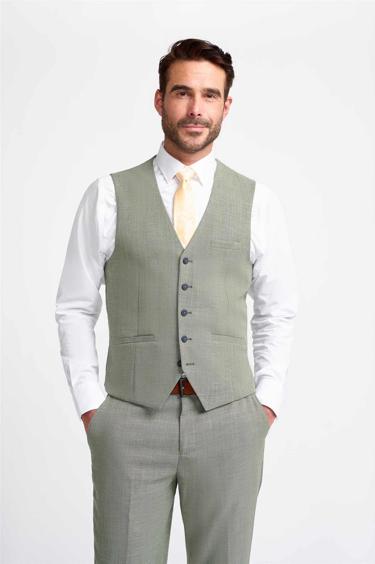 Cavani Miami Sage Waistcoat