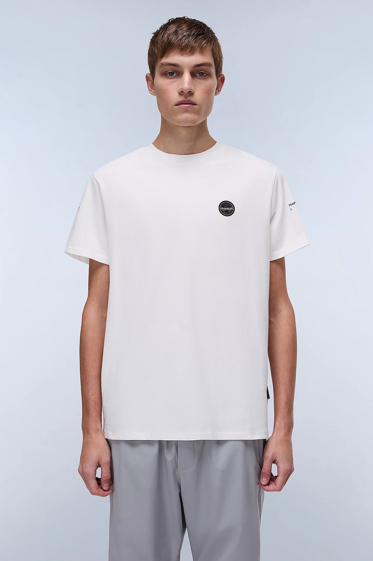 Napapijri Badge Short Sleeve T-Shirt (White)