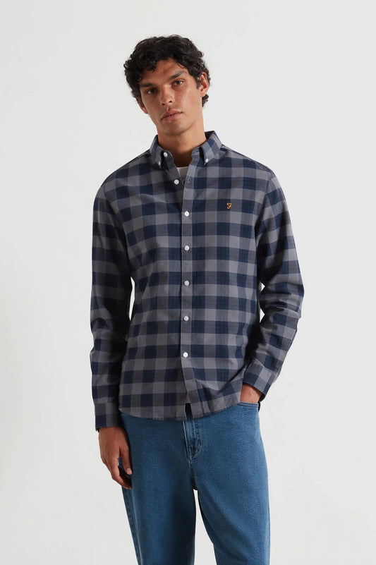 Farah Brewer Check Oxford Shirt