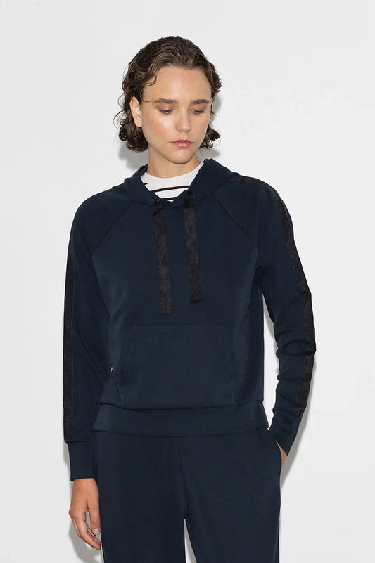 French Connection Wren Sleeve Trim Detail Hoodie