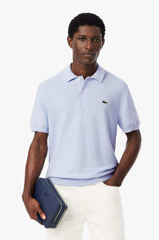 Lacoste Classic Fit Knitted Polo Shirt Light Blue